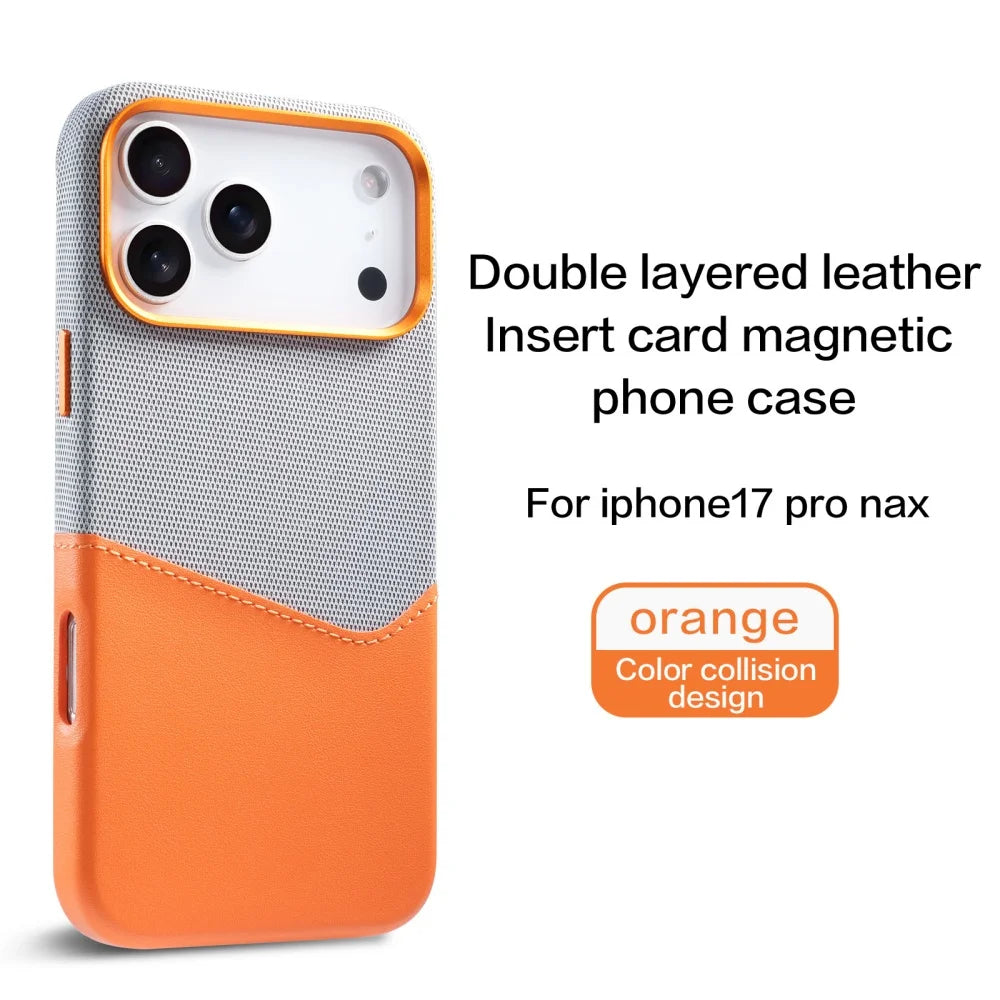 iPhone Leather Fabric Case